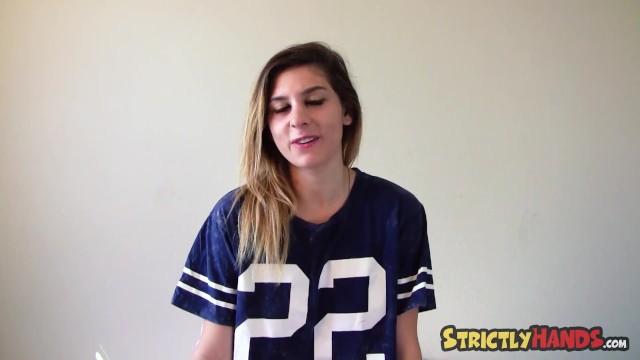 Young Kaci Experiences a Warm Facial from Chubby Guy - 2