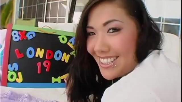 Gay Cock LONDON KEYES Big Tits Asian Teen Huge Cock POV Blowjob and Cum Swallow A++ Qwertty