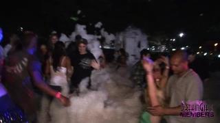 Exgirlfriend College Teens Dance at Local Foam Party Handjob