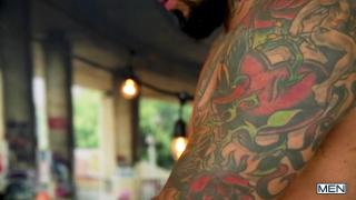 Hard Cock Mencom - Nic Sahara Drilled Hard by Tattooed Latino Dude Boomer Banks Gayemo