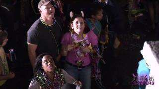 Trio Flashing Titties from the Balcony at Mardi Gras Realamateur