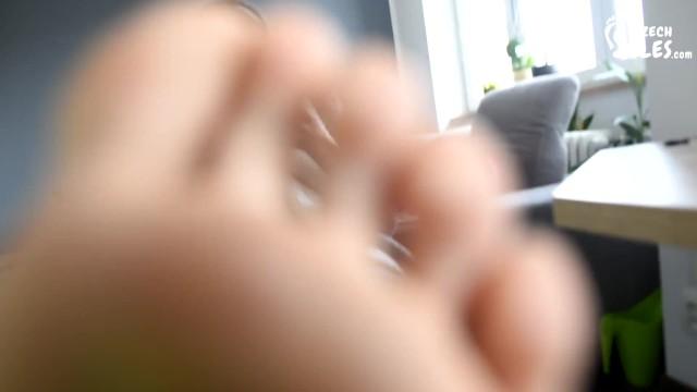 Teen Blowjob Perfect Feet in your Face, POV (pov Foot Worship, Sexy Feet, Czech Soles) Gay Hairy - 1