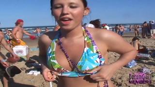 Redbone Coed Freak Dance Party & Bare Titties on the Beach Amateur Sex