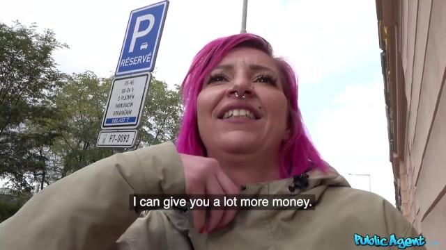 Public Agent - Hot Pink Hair Alex Bee Loves it when you Cum on her Mouth - 1