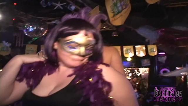 CzechPorn Masked Big Titty Girls Dance & Flash at Mardi Gras Humiliation Pov