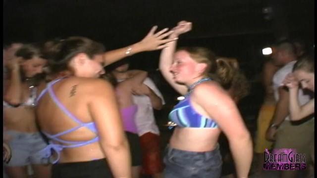 Coeds get Wet Dance & Flash at a Foam Party - 2