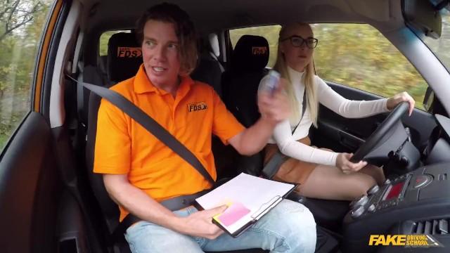 Fake Driving School – Amaris has Trouble Operating the Gear Stick & Ricky Rascal Helps - 2