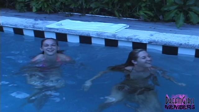 Wet Cunts Party Girls Hang out Topless in my Pool Horny