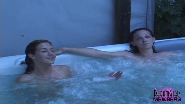 Home Video of these two Chicks Naked in my Hot Tub - 2