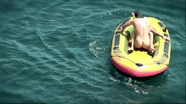 Sissy Teen Lost in an Open Ocean and Gets Rough Fucked on the Life Boat Turkish