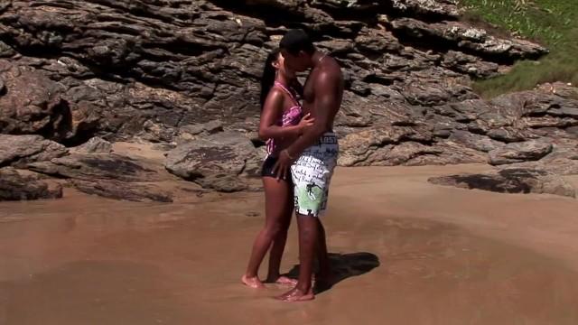 Brazillian Teen Model Gets Fucked by a Big Hard Black Cock on the Beach - 2