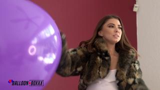 Shaved Pussy Ava Eden HUMPS XL Balloons & POPS them ALL - Balloon Boxxx Gay Friend