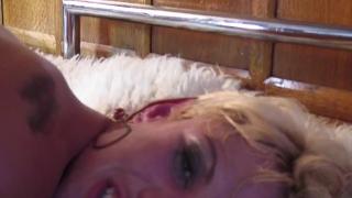 Gay Hairy Blonde MILF Squirts from a Hardcore Double Penetration Transvestite