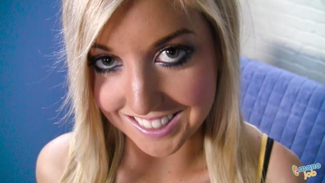 OxoTube CUTE BLONDE gives AWESOME HAND JOB and it's SO GOOD she Receives THE BIGGEST FACIAL IN HER LIFE! Bucetinha