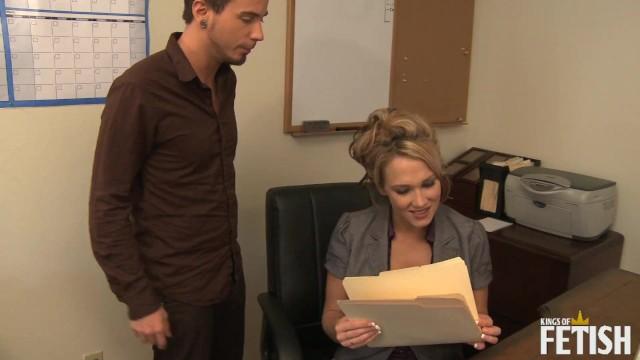 Pretty Boss with Big Boobs Fucks with her Horny Employee at Work in the Office - 1