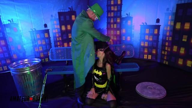 Bat Girl Controlled & Cream Pied by the JOKER - Parody - Amateur Boxxx - 1