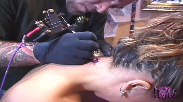 Maddie Gets a Tattoo Buck Naked - 1