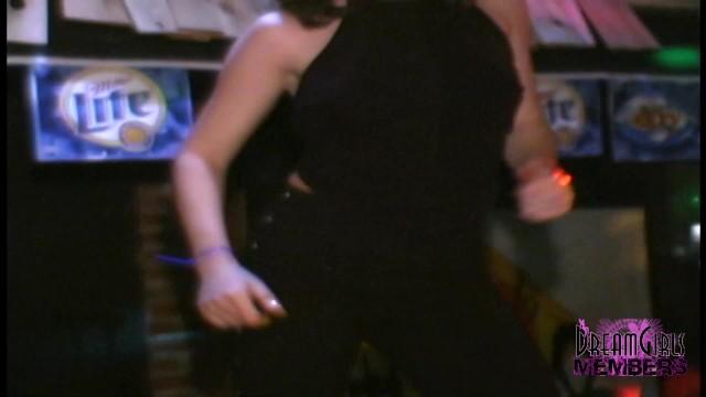 Horny Slut Girls Flash us on the Dance Floor of a Club Sucking Cock - 1