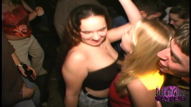 GayLoads Girls Flash us on the Dance Floor of a Club Athletic