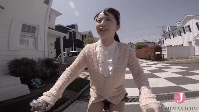Pretty Asian Babe Gets Filmed Upskirt while Riding Bicycle - 2