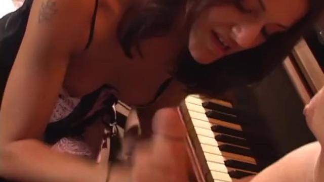 Petite Babe did Handjob on her Piano Teacher's Big Cock - 1