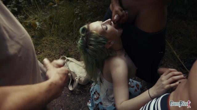 Amateur Teen gives Blowjobs to Strange Men in the most Perverted Park of Amsterdam DreamMovies - 2