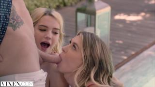 Indonesia VIXEN Kenna James Gets Dominated by Natalia Starr and her Boyfriend Bra