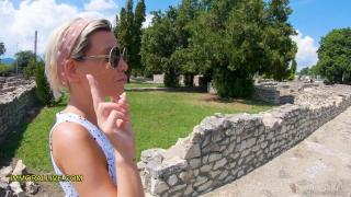 Teenie BUSTY BLONDE STEP MOM GOES to the ROMAN RUINS with HER SON LEARNS SOMETHING NEW! TubeKitty