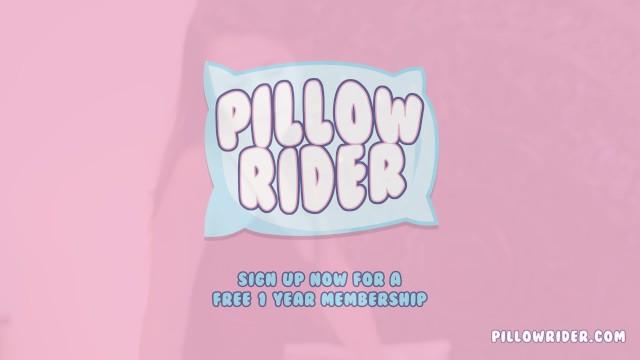 PILLOW RIDER Petite Young Laura Dior Fingers her Pussy and Humps Pillow Til she Cums - 2
