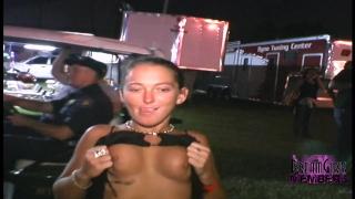 Bukkake Biker Chicks Flash Tits & Spread Pussy at a Rally Maduro - 1