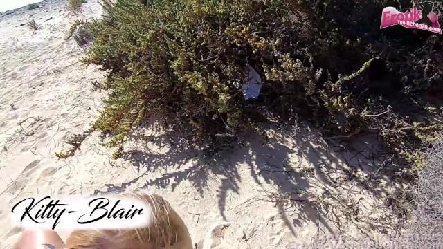 Manhunt Secret Blowjob on a Public Beach on Vacation from Dirty Young Slut in Bikini Wet Pussy - 1