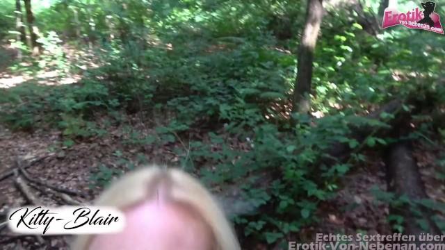 TubeProfit Willing Blonde Blowjob Bitch Sucks a Cock POV in the Forest and Gets a Cumshot in the Mouth CzechMassage