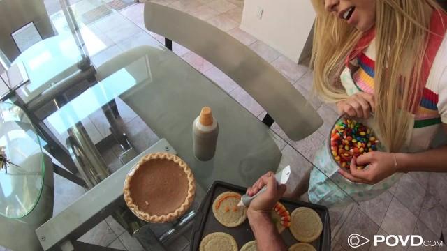 Tiny Teen Kenzie Reeves wants a Big Creampie for Thanksgiving - 2