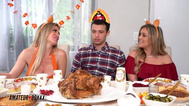 Crazy Cuckold Threesome Thanksgiving - Amateur Boxxx - 1