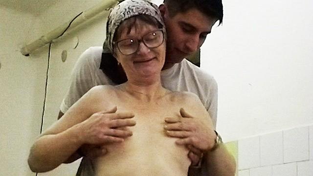 Skinny 83 Years old Mom Gets a Dick - 1