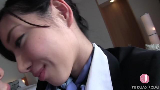 Pretty Japanese Flight Attendant has a Secret Desire to get Banged Hard for Huge Facial - 1