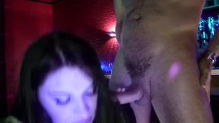 PinkDino Hot Brunette Cop Takes two Cocks in a Bar Sexual...