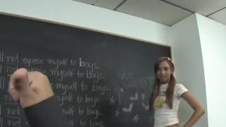 Dress Skinny Janitor Fucks Barley Legal Petite Student with Tight Pussy and Facialed her Cute Face Hardfuck