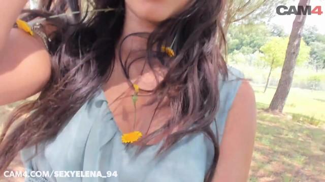Teen Babe Naked outside and Squirts in the Woods | CAM4 - 1