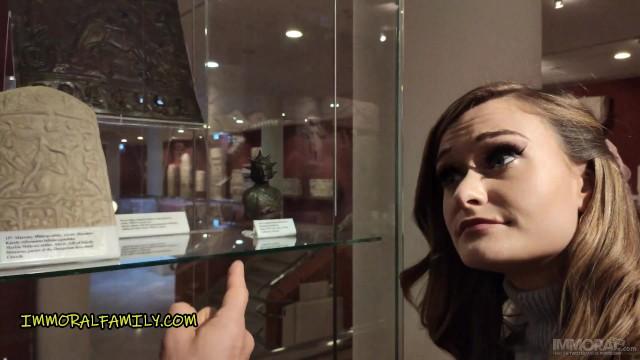 Bratty British Babe goes to the History Museum with her Stepdad - 1