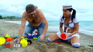 Making Love Porn French Babe Joyce Exess Ass Fucked on a Public Beach From