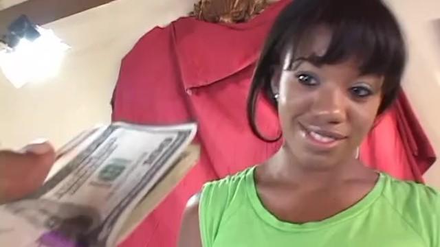 Poor Ebony Teen Gets Paid Cash to have Sex with a Stranger - 2