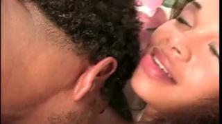 Cojiendo Ebony with Natural Tits and Hairy Tiny Pussy Gets Licked and Fucked Anal Sex