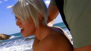 Big Booty Adventurous Blonde Babe having Casual Sex on the Rocky Beach Outdoors