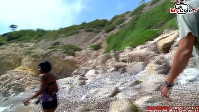 Black Slut Fucks a Stranger Guy at the Beach after having a Discussion with her Boyfriend - 1