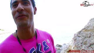 Capri Cavanni Sexy Spanish Woman with White Skiny Natural Tits and Dark Red Hair Fucks Anal at the Beach Hermana