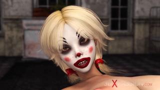 Groupfuck Joker Bangs Rough a Cute Sexy Blonde in a Clown Mask in the Abandoned Room Sub