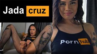 Web Tattooed Nympho Jada Cruz Deep Throats and Fucks a Big Dong Dick Suckers