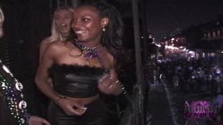 Cliti Mardi Gras Balcony Flashing with 4 Party Freaks Clit