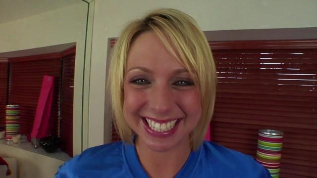 Sporty Blondie with Short Hair and Big Tits Sucks a Stranger's Dick and Gets Nailed Hard - 1